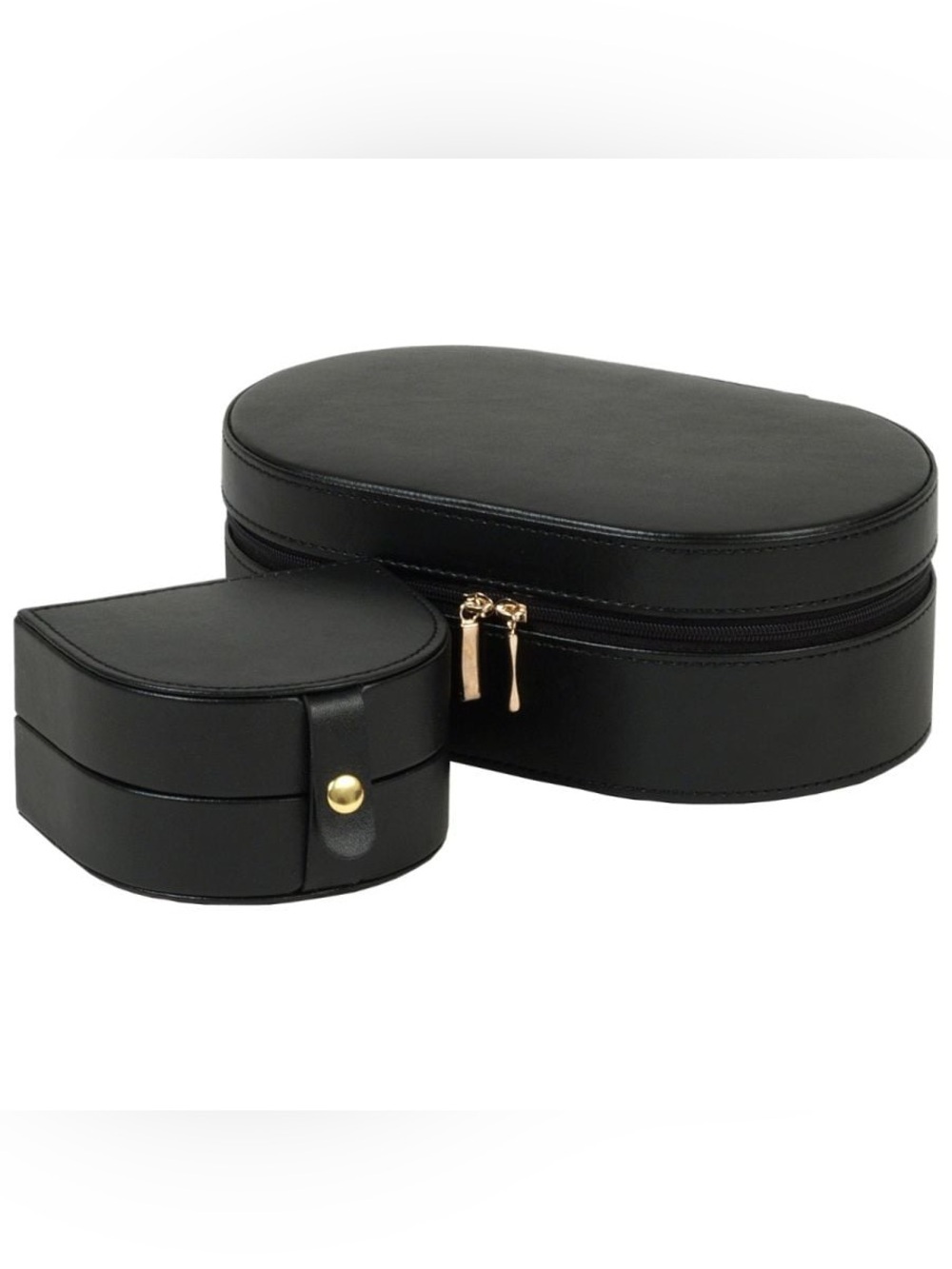 Wolf Heritage oval zip jewelry travel case - Picture 3 of 13